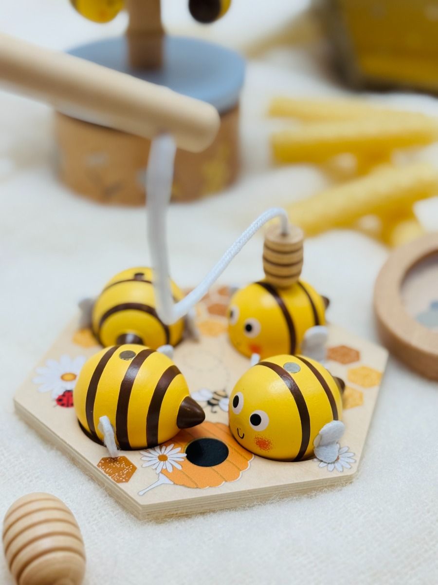 Wooden Bee Fishing Game Gifts and Accessories ToysLink