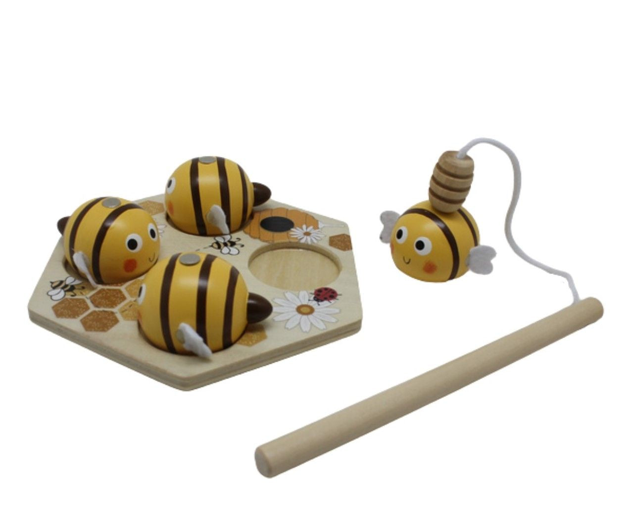 Wooden Bee Fishing Game Gifts and Accessories ToysLink