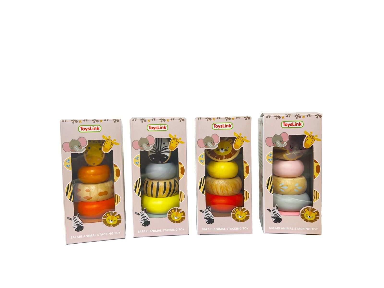 Wooden Mini Safari Animal Stacking Toy Gifts and Accessories ToysLink