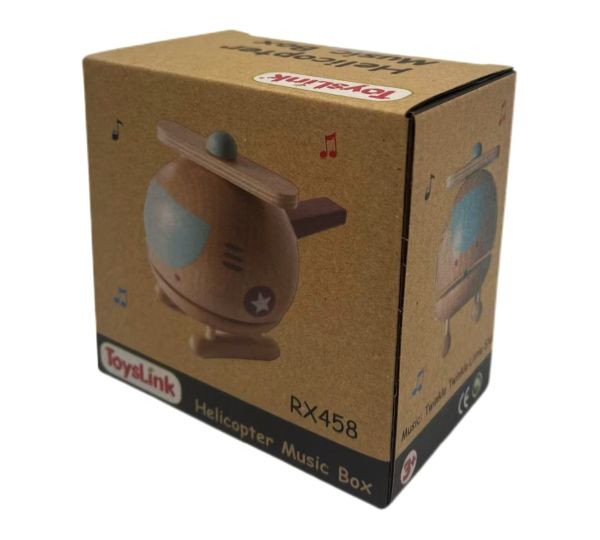 Toyslink Wooden Helicopter Music Box Gifts and Accessories ToysLink