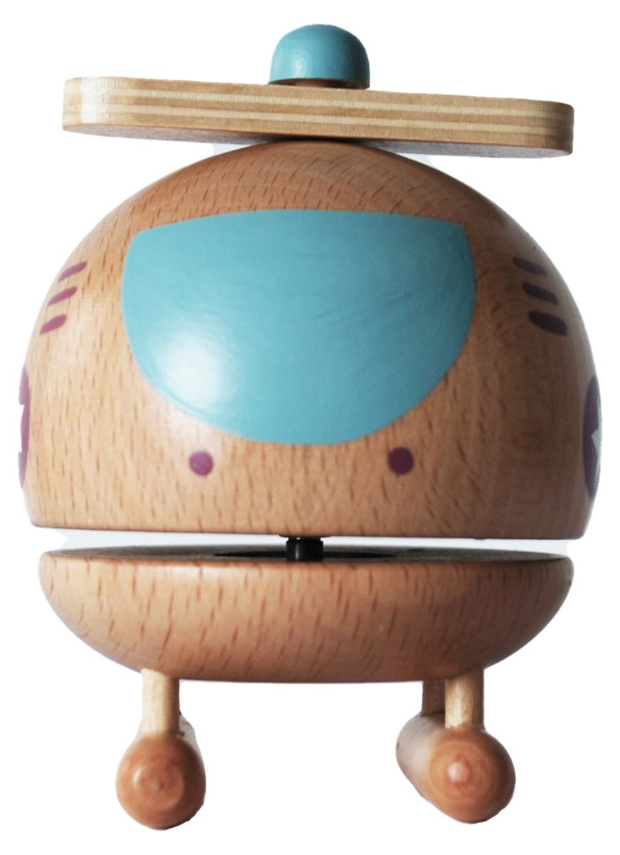 Toyslink Wooden Helicopter Music Box Gifts and Accessories ToysLink