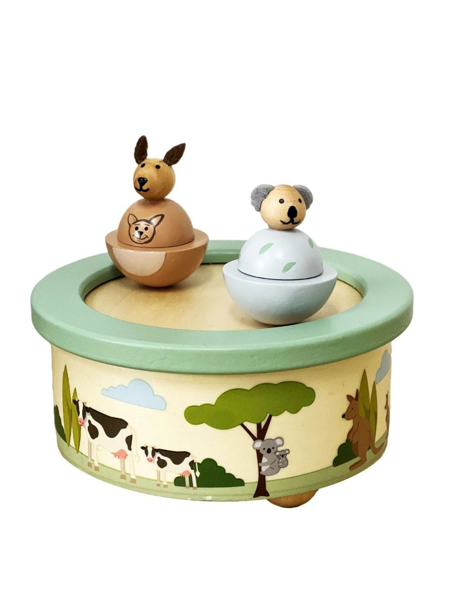 Wooden Kangaroo & Koala Music Box Gifts and Accessories ToysLink