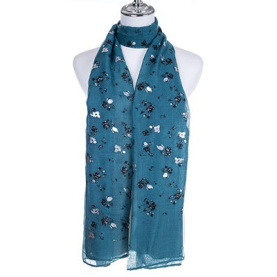 Scarf SC0190 D TEAL Scarves and Sarongs Ivys