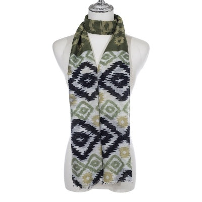 Scarf SC1281 GREEN Scarves and Sarongs Ivys