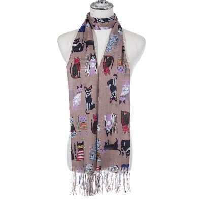 Scarf SC1312 COFFEE Scarves and Sarongs Ivys