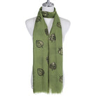 Scarf SC1501 GREEN Scarves and Sarongs Ivys