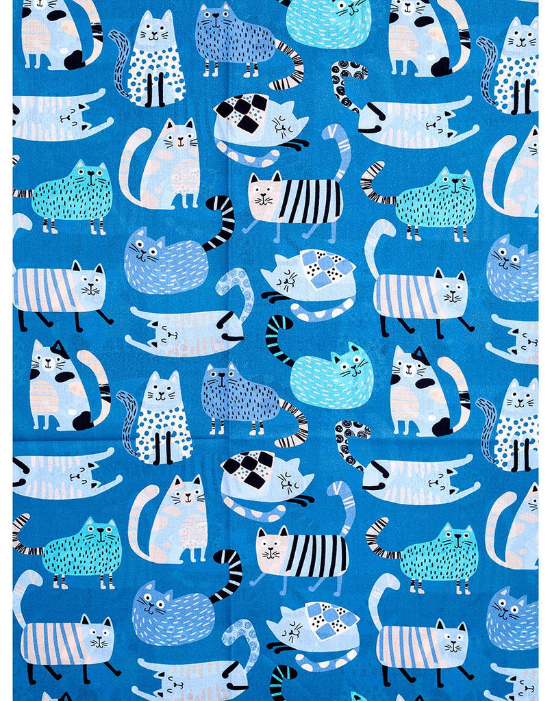 Cat Scarf Blue SC1608-6 Scarves and Sarongs Ivys