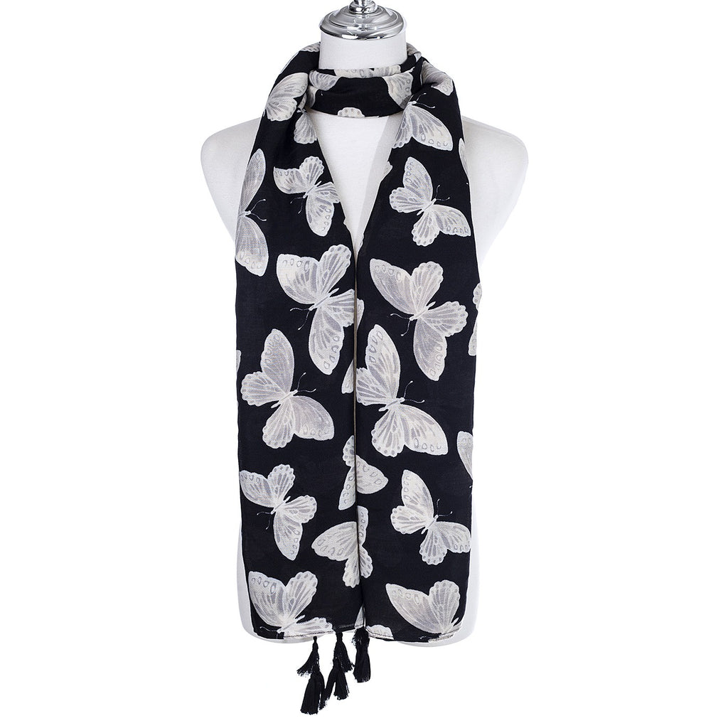 Butterfly Scarf Black - Global Free Style