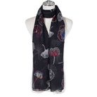 Scarf SC2347 BLACK Scarves and Sarongs Ivys