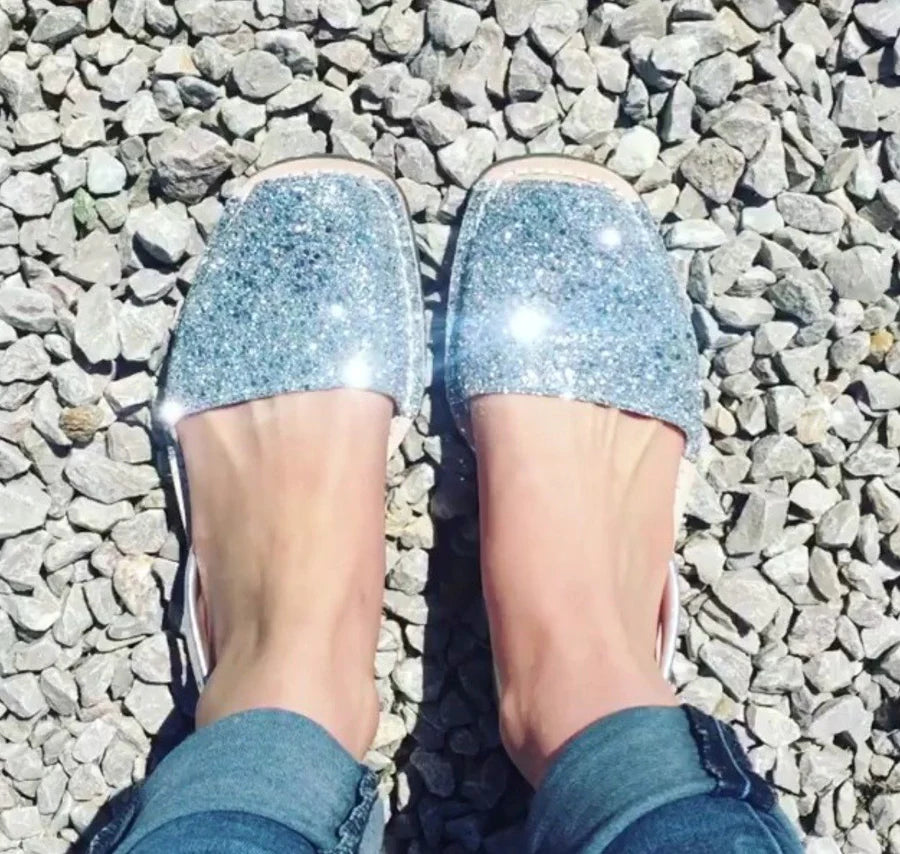 Pons Original Glitter Shoes Silver - Global Free Style