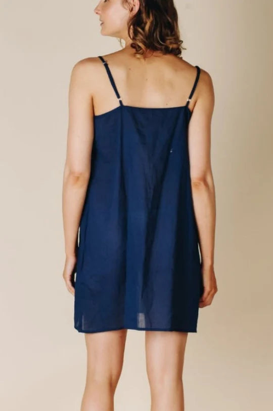 Kalme Slip Dress Navy Dresses Lula Life   