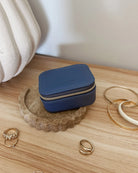 Suzie Jewellery Box - Steel Blue Bags and Purses Louenhide