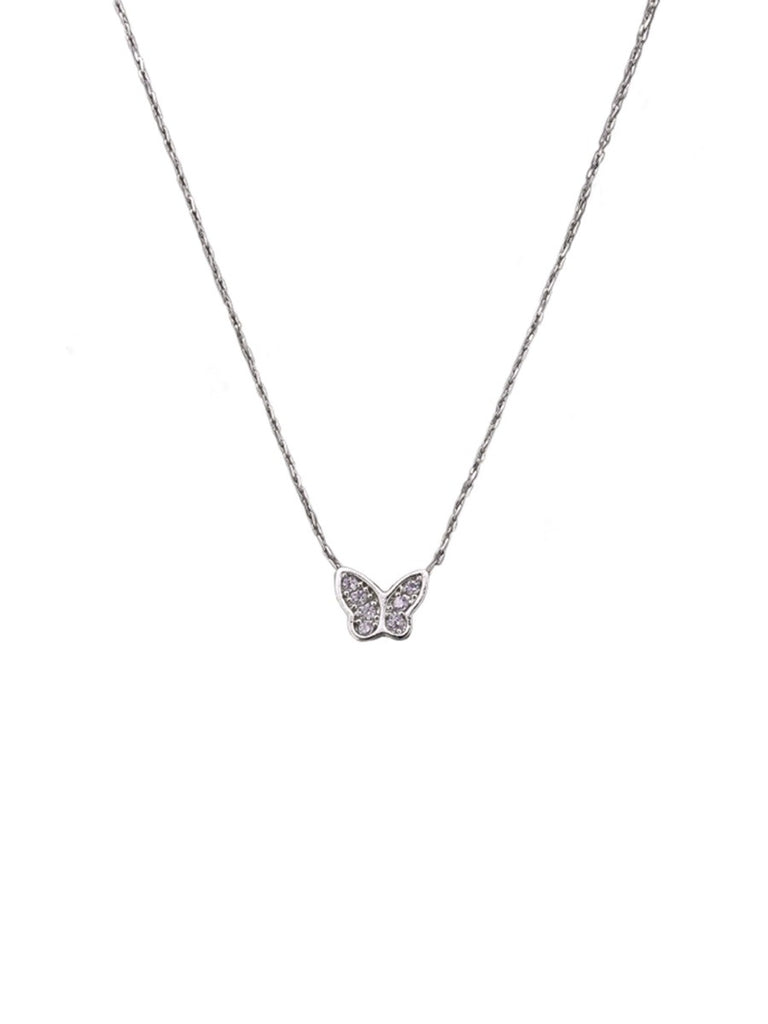 Silver Sweet Butterfly Necklace Necklaces Tiger Tree