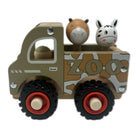 Wooden Zoo Truck Toy with Animal Figurines Gifts and Accessories ToysLink