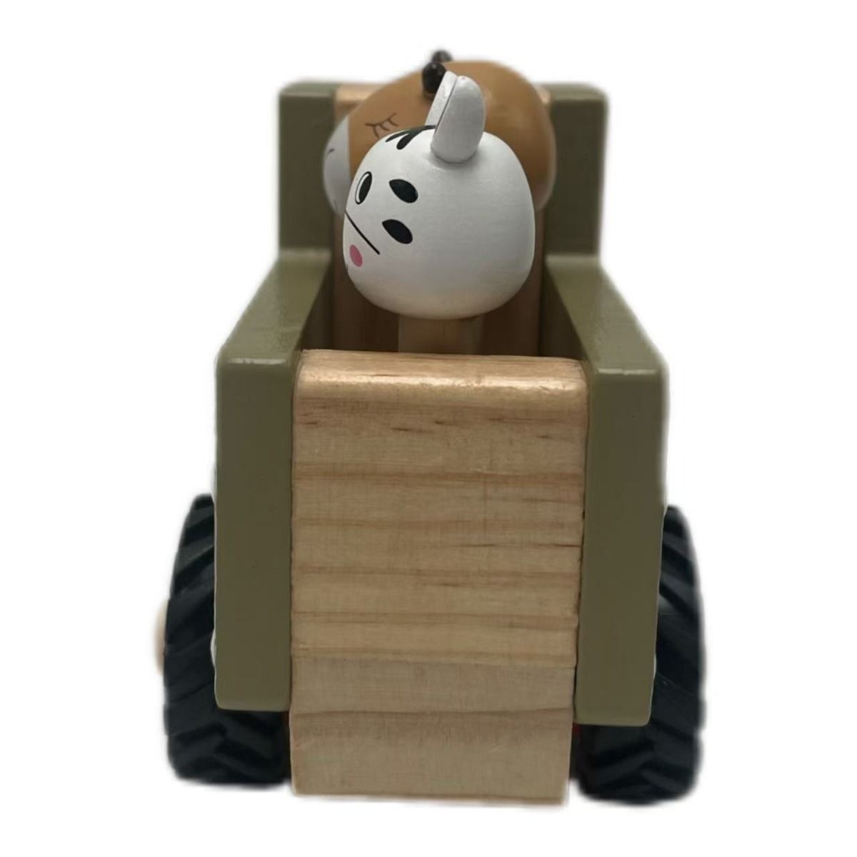 Wooden Zoo Truck Toy with Animal Figurines Gifts and Accessories ToysLink