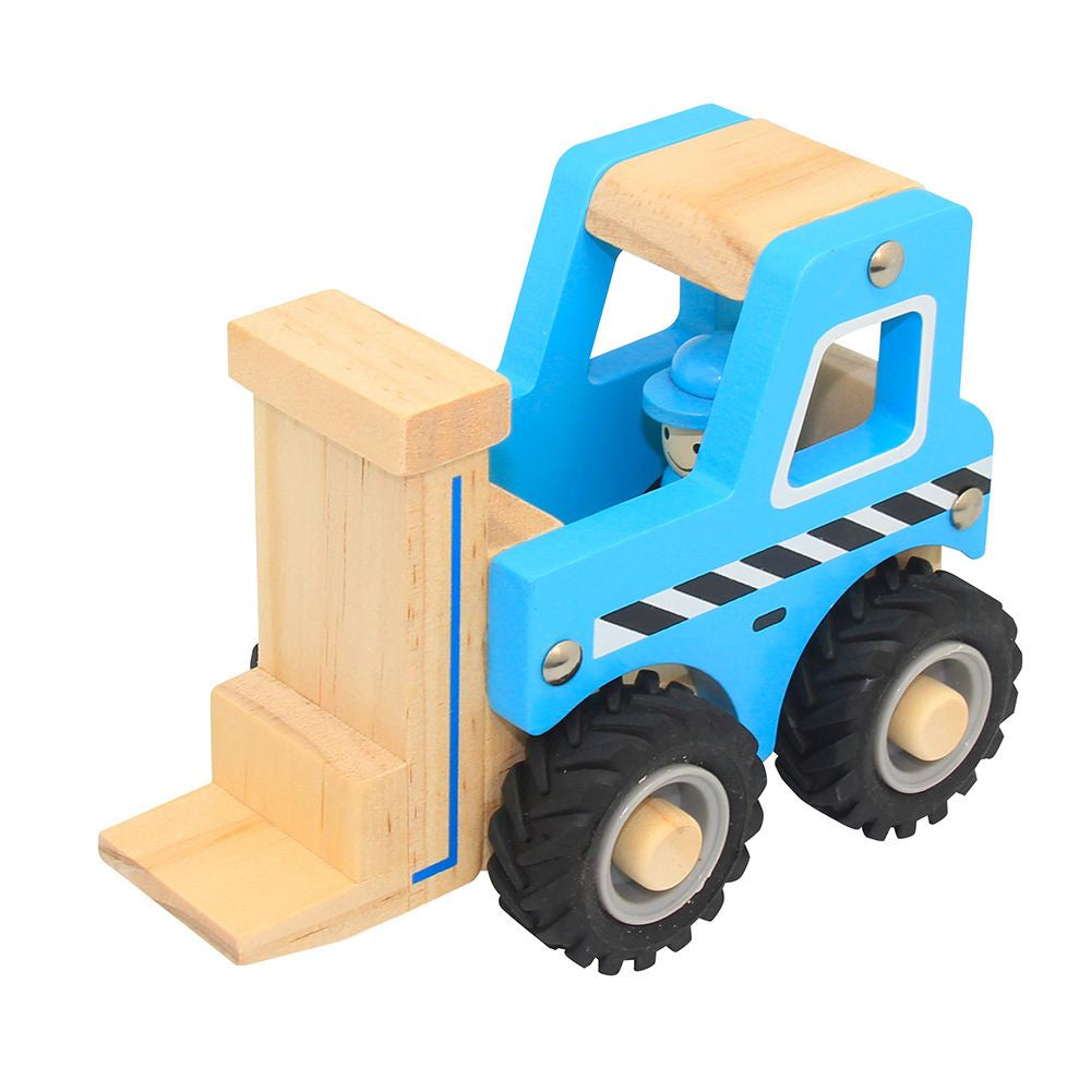 ToysLink Wooden Toy Forklift Blue Gifts and Accessories ToysLink
