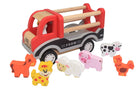 Toyslink Wooden Pullback Farm Truck with Animals Gifts and Accessories ToysLink