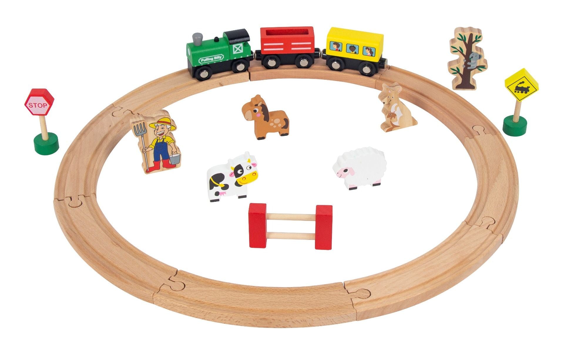 Wooden Magnetic Train Play Set Gifts and Accessories ToysLink