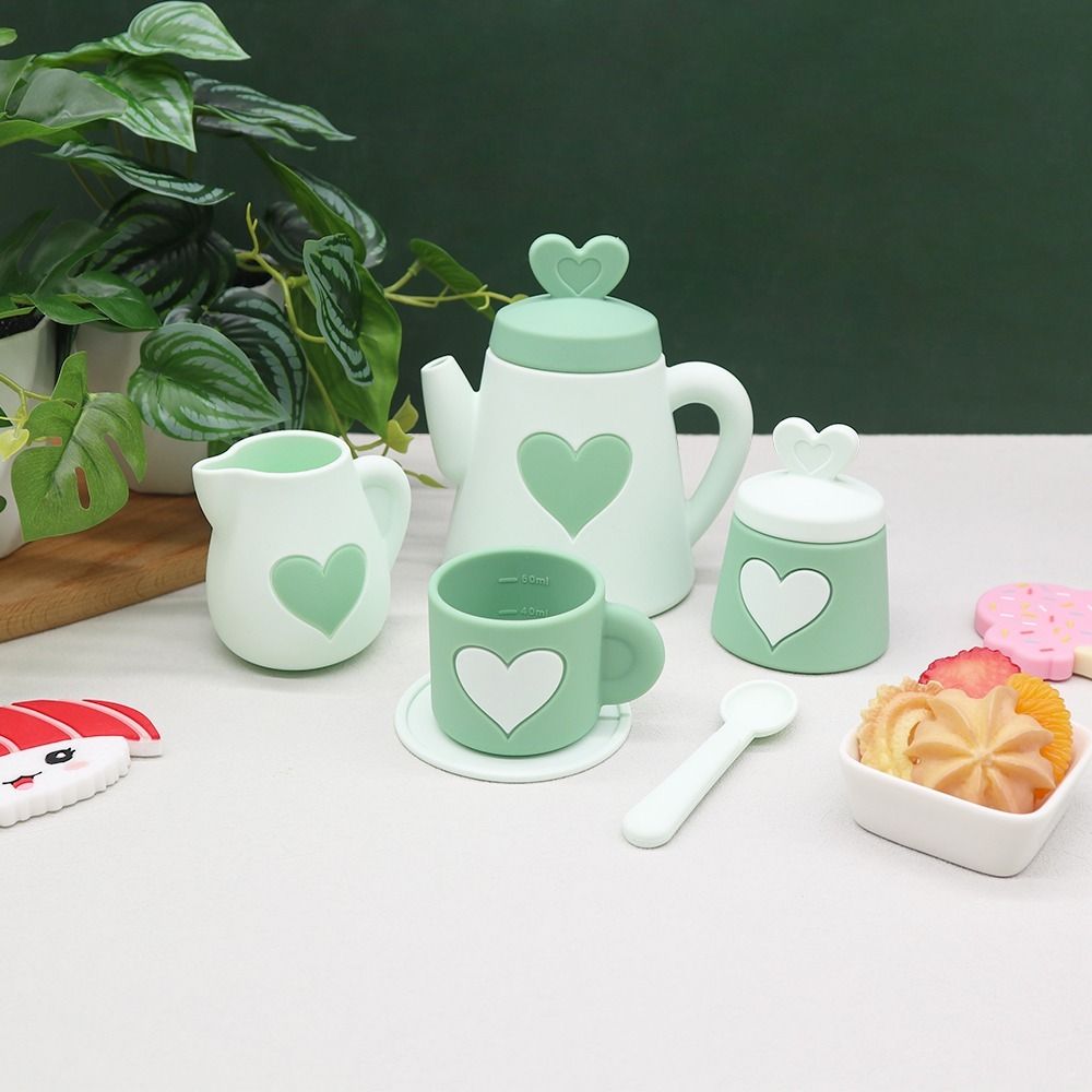 Green Silicone Tea Set Gifts and Accessories ToysLink