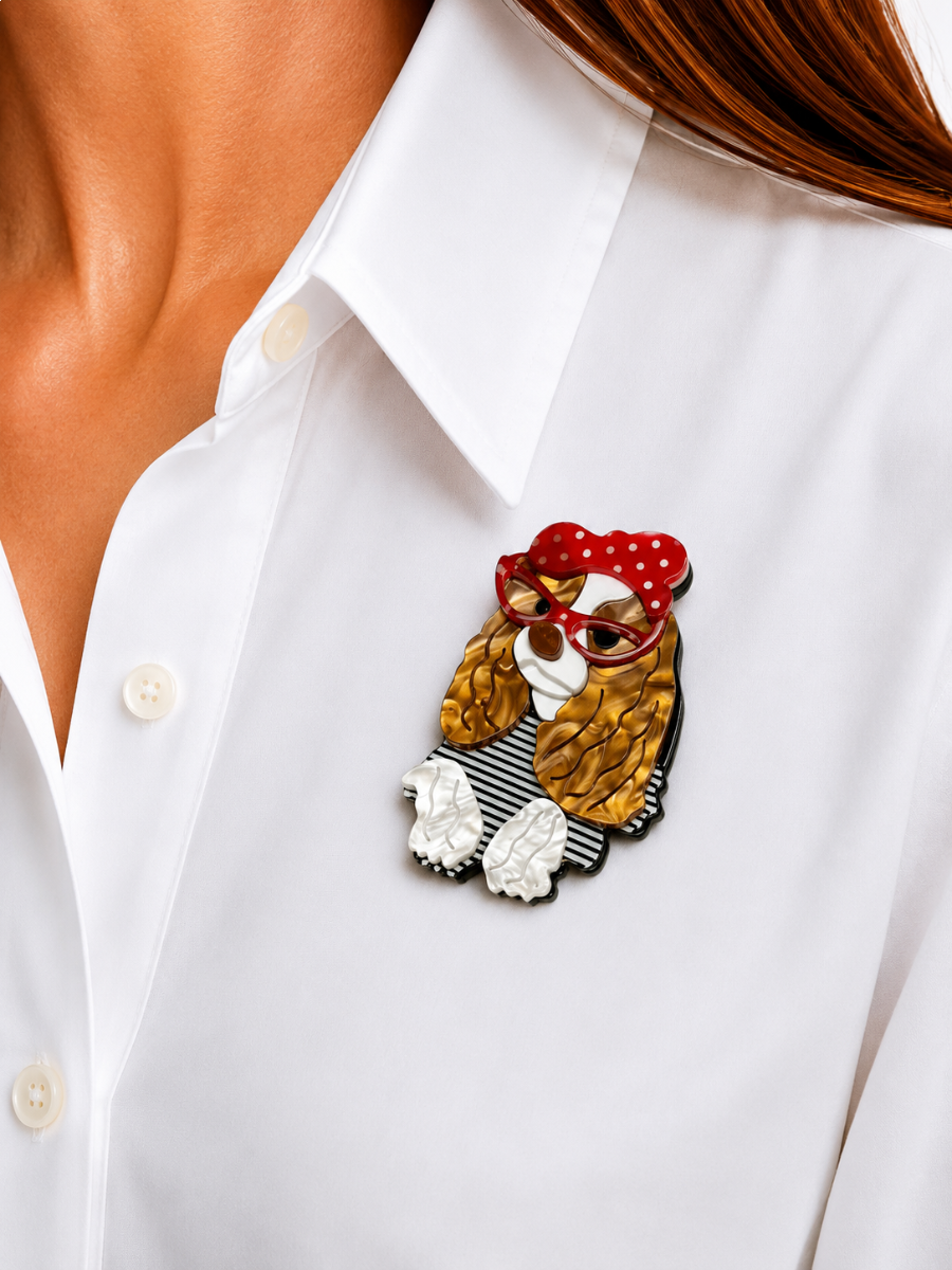 Iris Cavi Brooch Brown Brooches Urban
