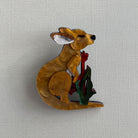 Iris Kangaroo Brooch Brown - Global Free Style