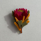 Iris Waratah Brooch Red Brooches Urban