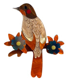Iris Honeyeater Brooch Peach Brooches Urban