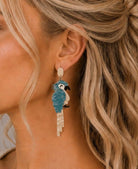 Pop Parrot Earrings Blue - Global Free Style