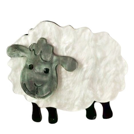 Iris Sheep Brooch White Brooches Urban