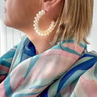 Zanzibar Oval Pearl Earring Pearl Gold Earrings Urban