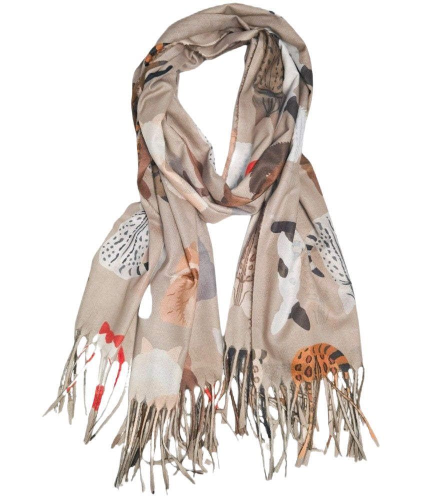 Sassy Cat Scarf Bisque Scarves and Sarongs Urban