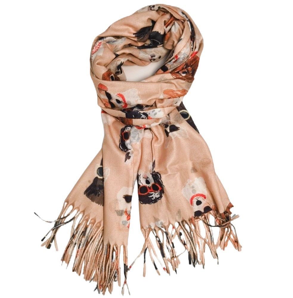 Groovy Dog Scarf Camel Scarves and Sarongs Urban