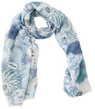Tidal Scarf Blue 180cm Scarves and Sarongs Urban