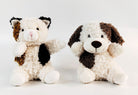Curly Dog Soft Toy Whtie and Brown 18cm - Global Free Style