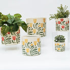 Pilbra Planter Green & Yellow Med 13cm - Global Free Style