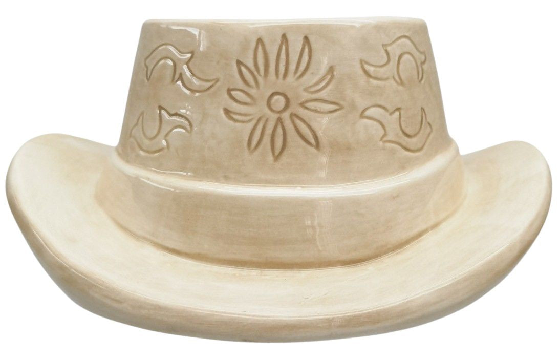 Cowboy Hat Planter Tan 20cm Gifts and Accessories Urban