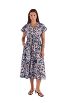 Nazalia Tie Waist Dress Violet Floral Dresses Sass Clothing XS(6)