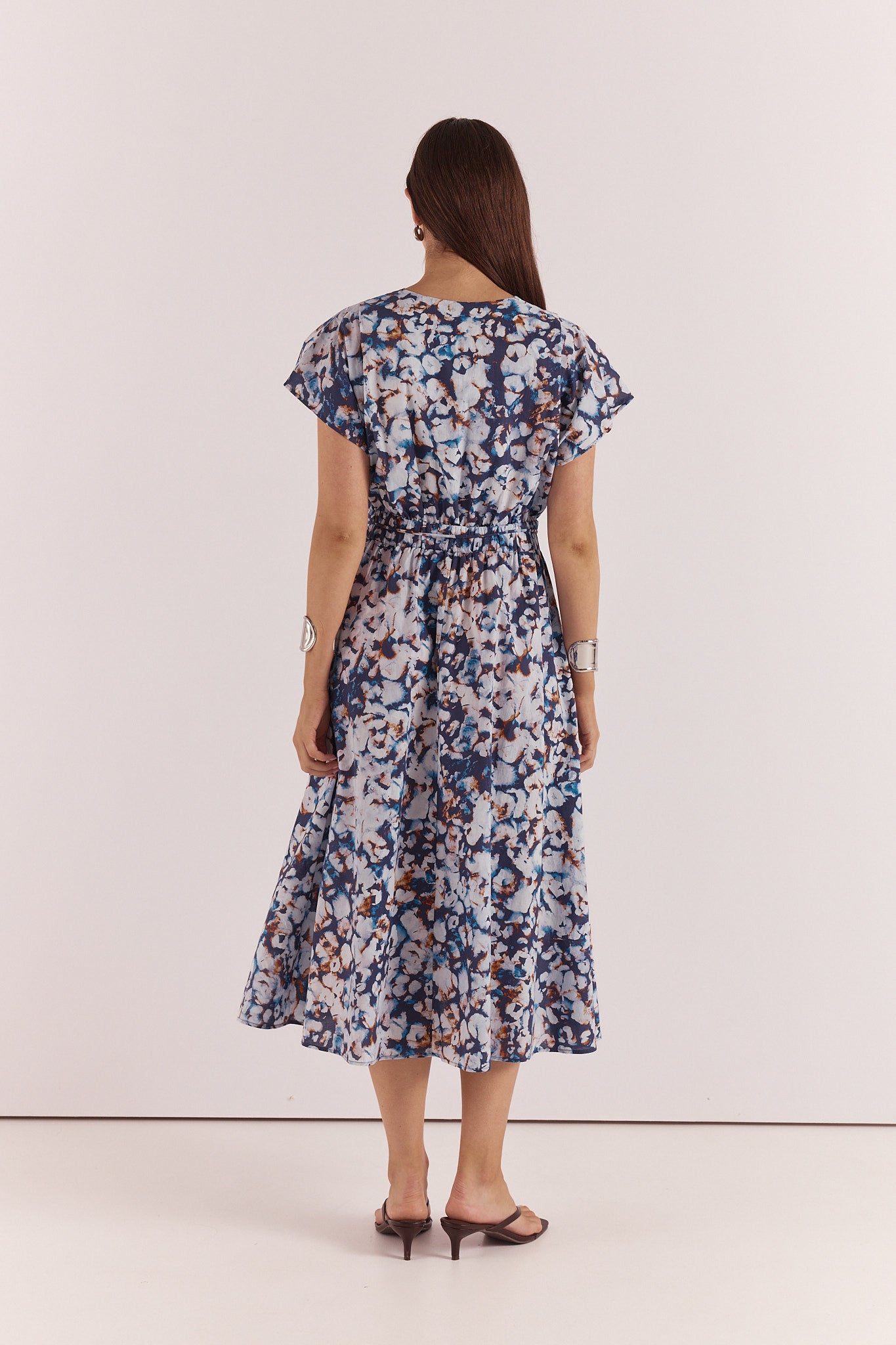 Nazalia Tie Waist Dress Violet Floral Dresses Sass Clothing