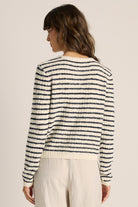 Elle Stripe Knit Cardigan Navy/Cream Tops Fate+Becker