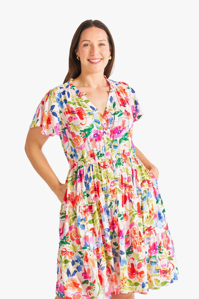 Camellia Joy Dress Multi Floral Dresses Boho   