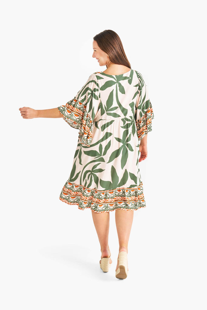 Malachy Dress Sage Leaf Multi Dresses Boho   