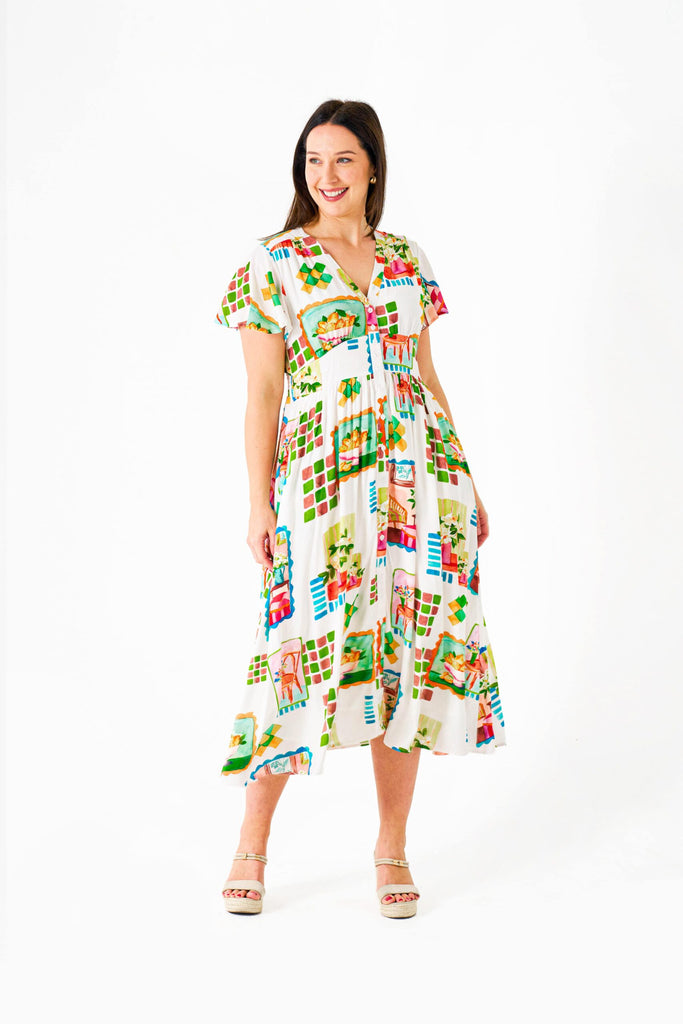 Freja Midi Dress Ikea Print Dresses Boho   