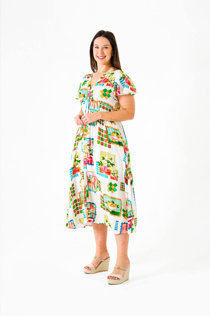 Freja Midi Dress Ikea Print Dresses Boho   