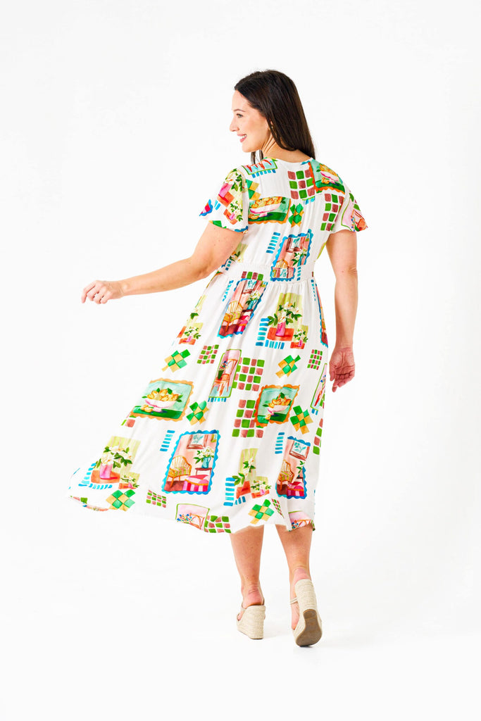 Freja Midi Dress Ikea Print Dresses Boho   