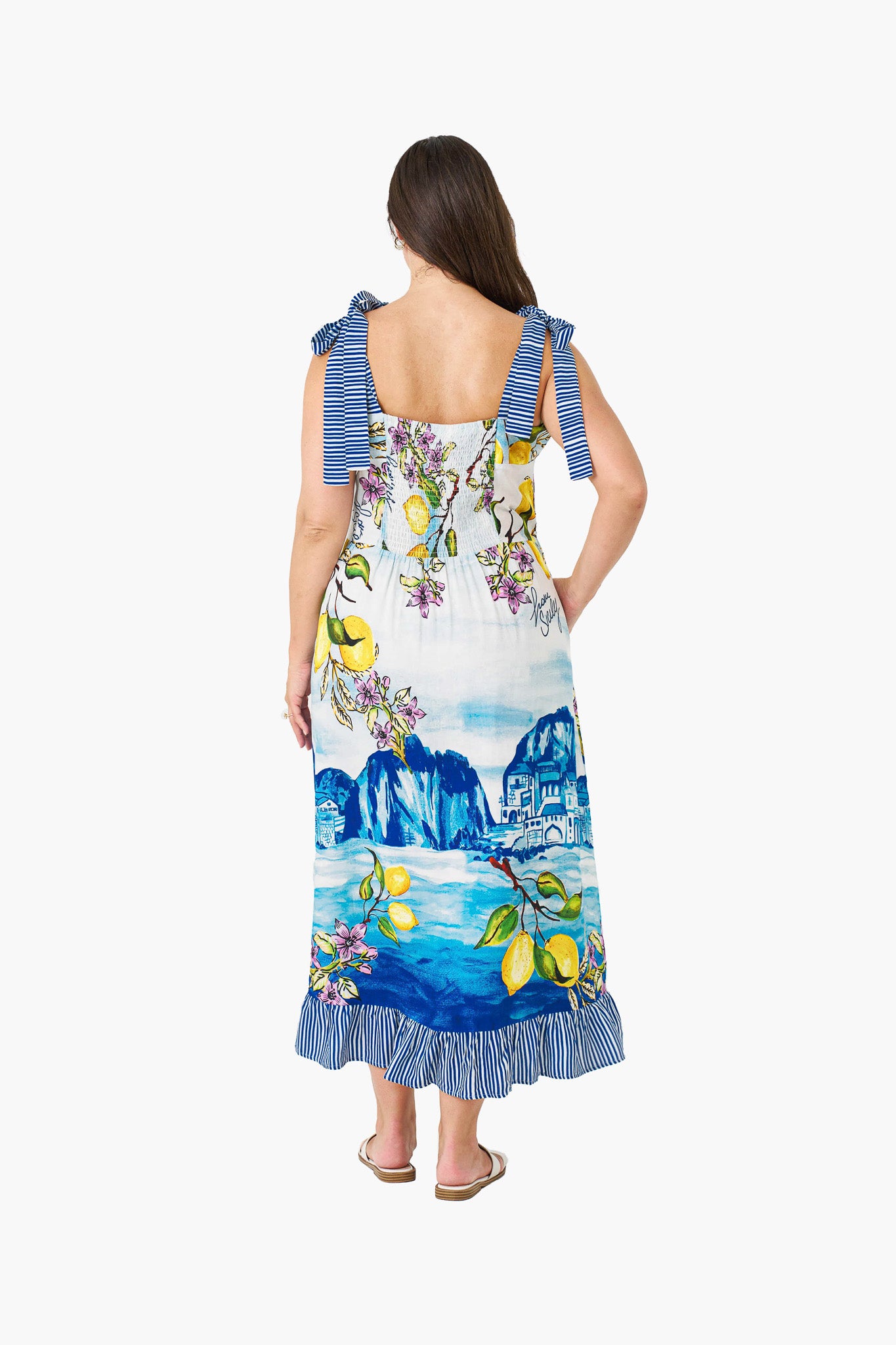 Lemon Breeze Strap Dress Blue Coast Dresses Boho