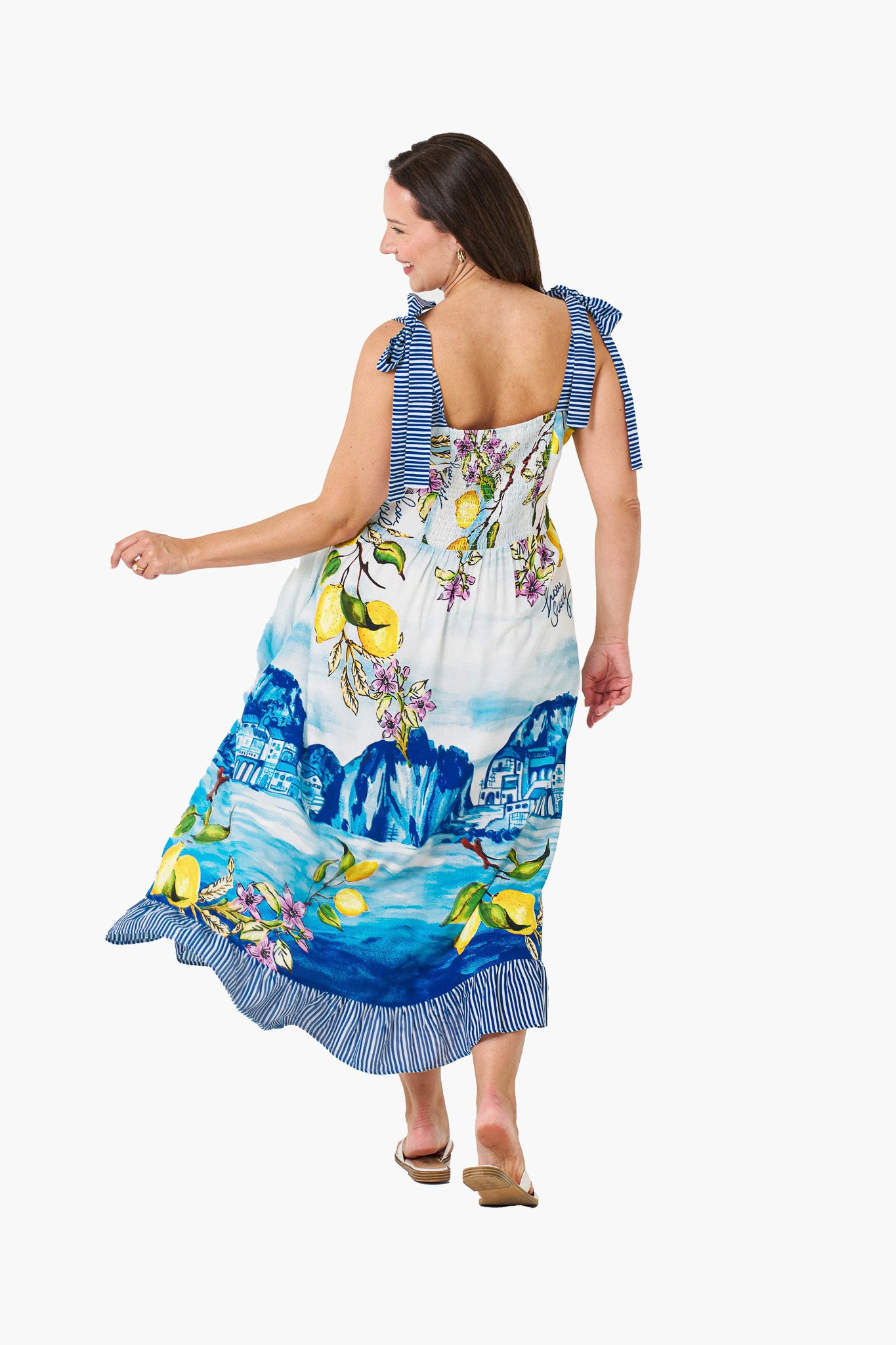 Lemon Breeze Strap Dress Blue Coast Dresses Boho