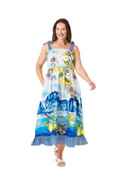 Lemon Breeze Strap Dress Blue Coast Dresses Boho S(8-10)