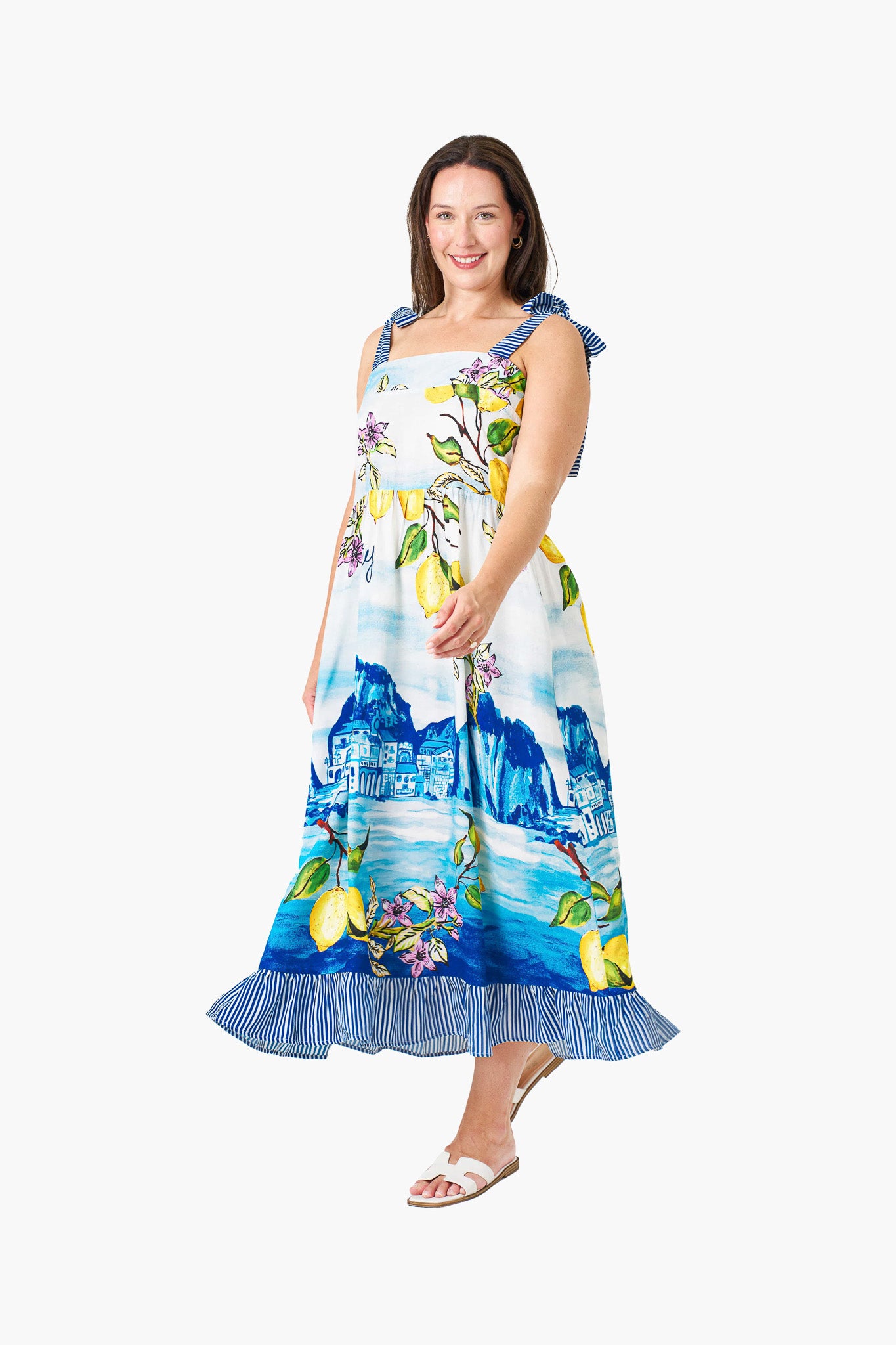 Lemon Breeze Strap Dress Blue Coast Dresses Boho