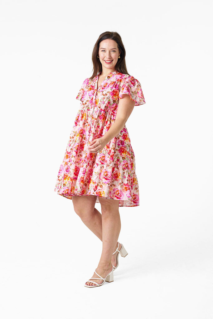 Bertie Dress Pink Floral Dresses Boho   