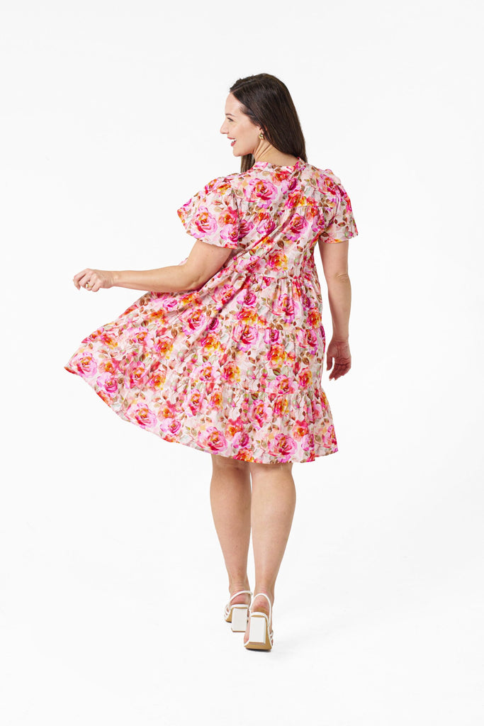 Bertie Dress Pink Floral Dresses Boho   